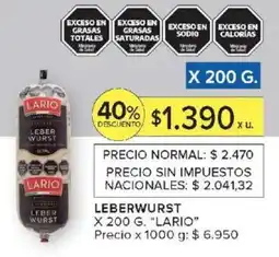 Carrefour Lario leberwurst oferta