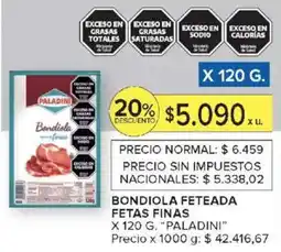 Carrefour Paladini bondiola feteada fetas finas oferta