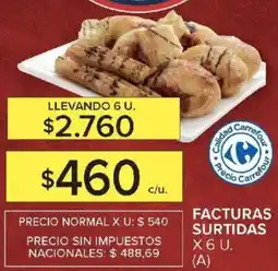 Carrefour Facturas surtidas oferta