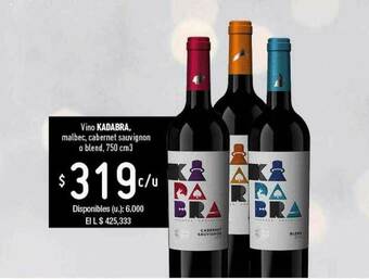 Cooperativa Obrera Vino Kadabra Malbec Cabernet Sauvignon O Blend oferta
