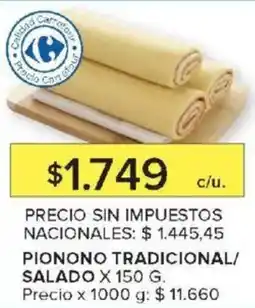 Carrefour Pionono tradicional/ salado oferta