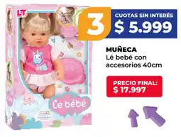 Supermayorista Vital Muñeca lé bebé con accesorios oferta