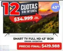 Supermayorista Vital BGH Smart tv full hd 43" oferta