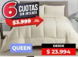 Supermayorista Vital Acolchados y sabanas queen oferta