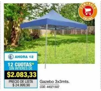 Rio Shop Deco Gazebo 3x3mts oferta