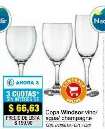 Rio Shop Deco Copa Windsor Vino Agua Champagne oferta
