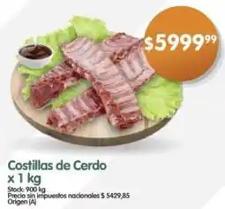 Supermercados Buenos Días Costillas de cerdo oferta