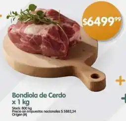 Supermercados Buenos Días Bondiola de cerdo oferta