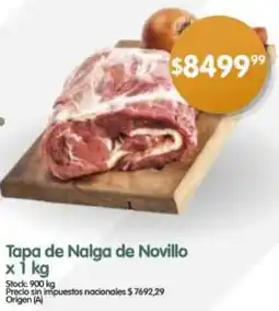 Supermercados Buenos Días Tapa de nalga de novillo oferta