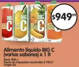 Supermercados Buenos Días Big c alimento líquido oferta