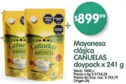 Supermercados Buenos Días Cañuelas mayonesa clásica doypack oferta