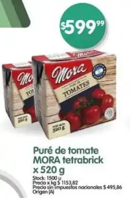 Supermercados Buenos Días Mora puré de tomate tetrabrick oferta