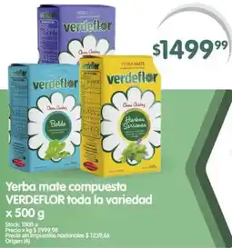 Supermercados Buenos Días Verdeflor yerba mate compuesta toda la variedad oferta