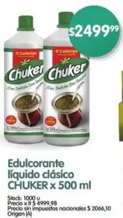 Supermercados Buenos Días Chuker edulcorante líquido clásico oferta