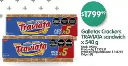 Supermercados Buenos Días Traviata galletas crackers sandwich oferta