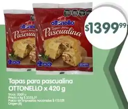 Supermercados Buenos Días Ottonello tapas para pascualina oferta