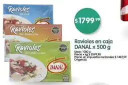 Supermercados Buenos Días Danal ravioles en caja oferta
