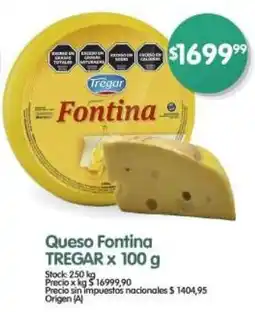 Supermercados Buenos Días Tregar queso fontina oferta