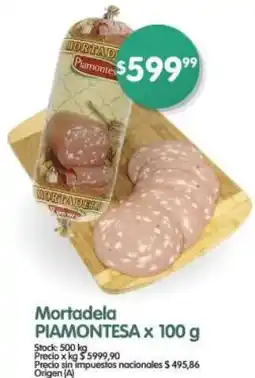 Supermercados Buenos Días Piamontesa mortadela oferta