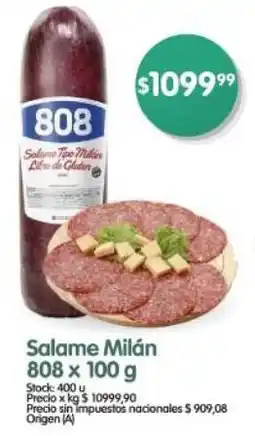 Supermercados Buenos Días 808 salame milán oferta