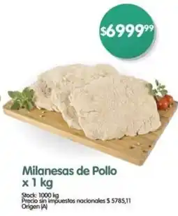 Supermercados Buenos Días Milanesas de pollo oferta