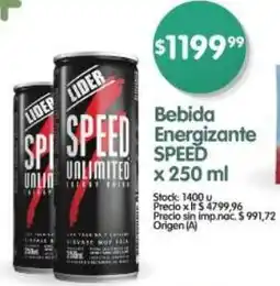 Supermercados Buenos Días Speed bebida energizante oferta