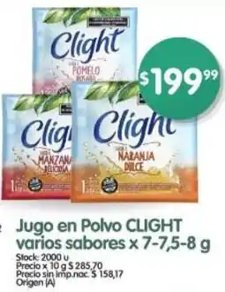 Supermercados Buenos Días Clight jugo en polvo varios sabores oferta