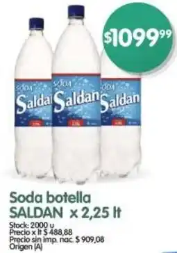 Supermercados Buenos Días Saldan soda botella oferta