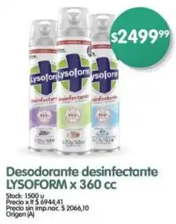 Supermercados Buenos Días Lysoform desodorante desinfectante oferta