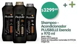 Supermercados Buenos Días Plusbelle shampoo - acondicionador esencia oferta