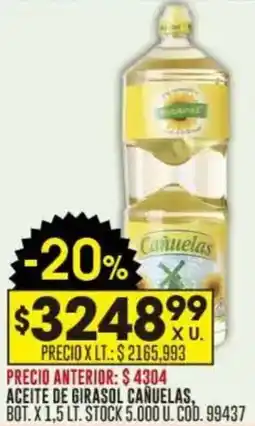 Coto Aceite de girasol cañuelas bot. oferta