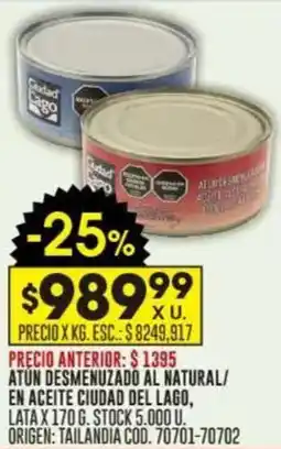 Coto Atún desmenuzado al natural/ en aceite ciudad del lago, lata oferta