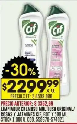 Coto Cif limpiador cremoso multiuso original/ rosas y jazmines oferta