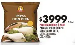 Coto Patas de pollo con piel congeladas coto oferta