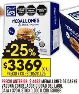 Coto Medallones de carne vacuna congelados ciudad del lago oferta