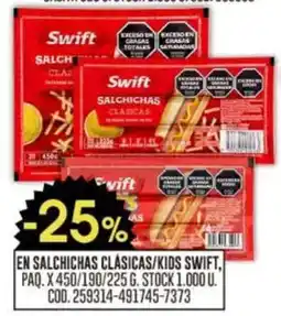 Coto Swift en salchichas clásicas/kids oferta