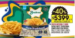 Coto Papas corte tradicional congeladas bem brasil oferta