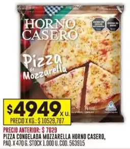 Coto Pizza congelada mozzarella horno casero oferta