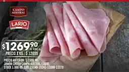 Coto Lario jamón cocido campo austral oferta