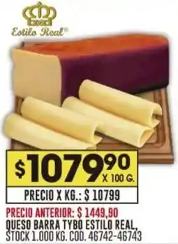 Coto Estilo real queso barra tybo oferta