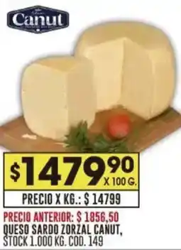Coto Canut queso sardo zoržal oferta