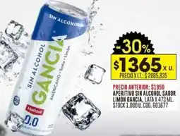 Coto Gancia aperitivo sin alcohol sabor limón oferta