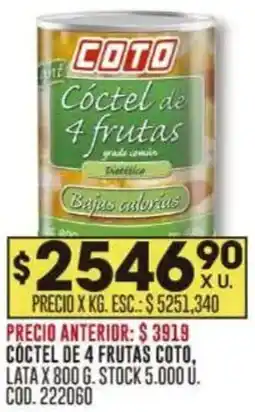 Coto Coto coctel de 4 frutas oferta