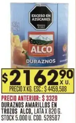 Coto Alco duraznos amarillos en trozos oferta