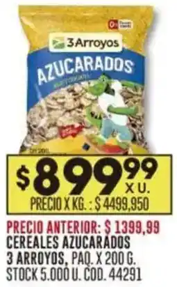 Coto Cereales azucarádos 3 arroyos oferta