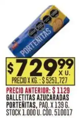 Coto Portenitas galletitas azucaradas oferta