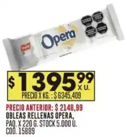 Coto Opera obleas rellenas oferta