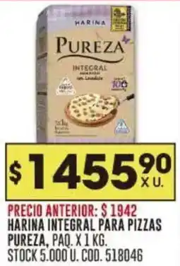 Coto Pureza harina integral para pizza oferta