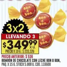 Coto Bombón de chocolate con leche bon o bon oferta
