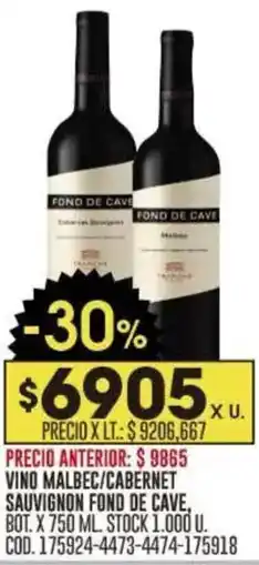Coto Fond de cave vino malbec/cabernet sauvignon oferta